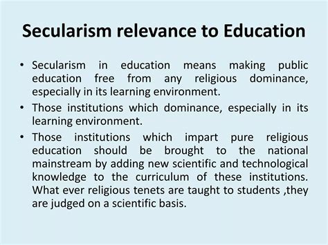 Secular Of Education