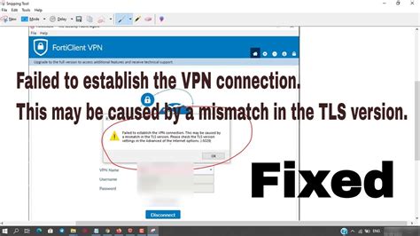 secure vpn connection failure