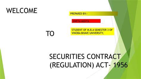 Securities Contract Regulation Act