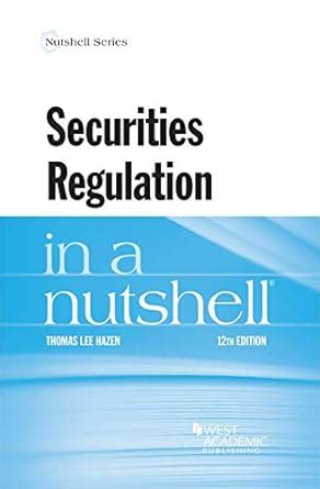 Read Securities Regulation In A Nutshell 10Th 