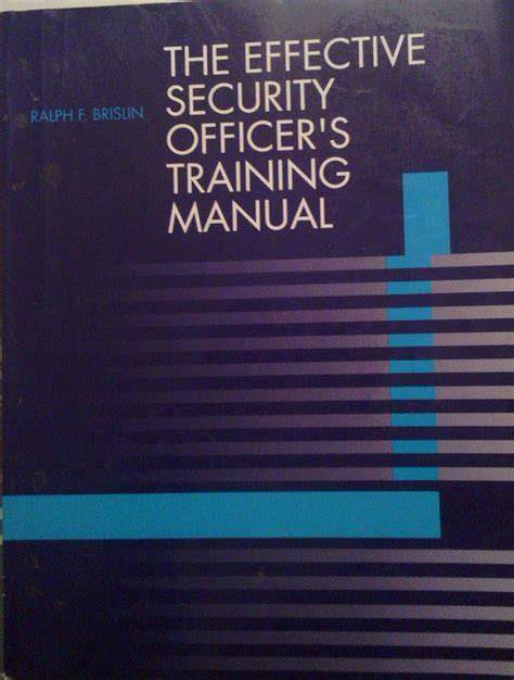 security officer training manual