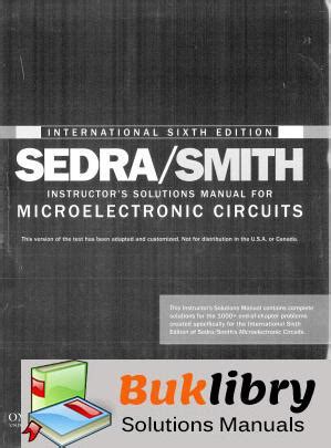 Sedra Smith Solution Manual 6th