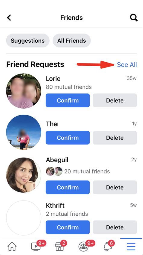 See Pending Friend Requests