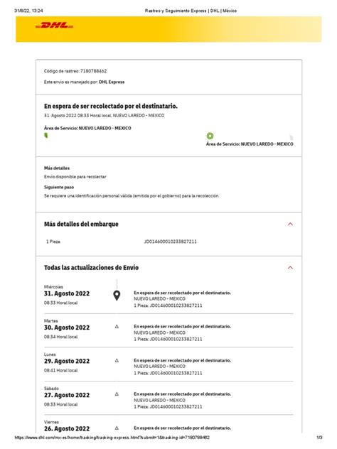 Seguimiento Dhl España