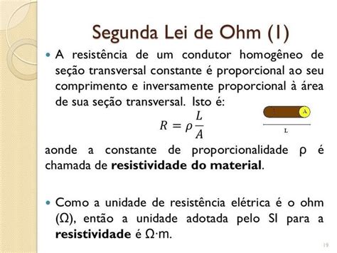 Segunda Lei De Ohm