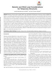 Download Seismic And Wind Load Considerations For Temporary Structures 