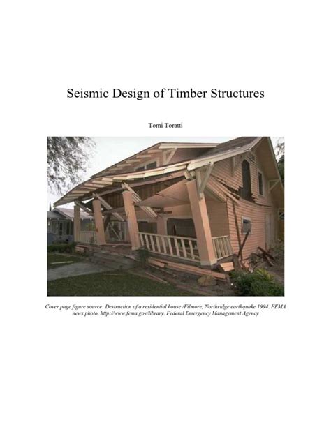 Read Online Seismic Design Of Timber Structures Study Group Review 