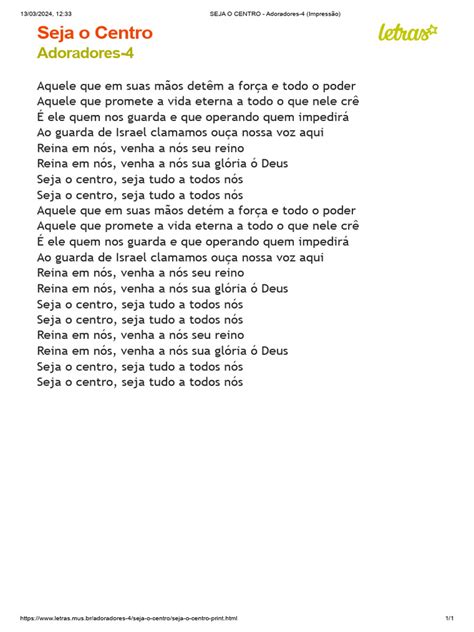 Seja O Centro Letras