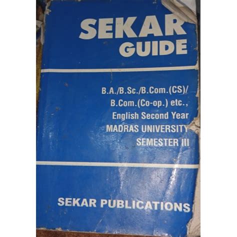 Full Download Sekar English Guide For Madras University 