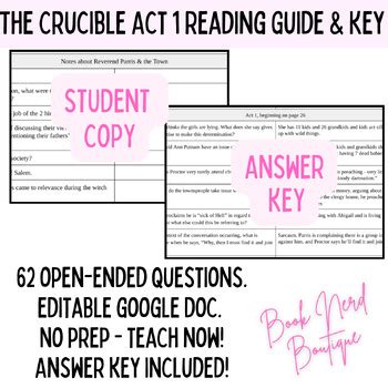 Read Selection Test Answers The Crucible Act One 
