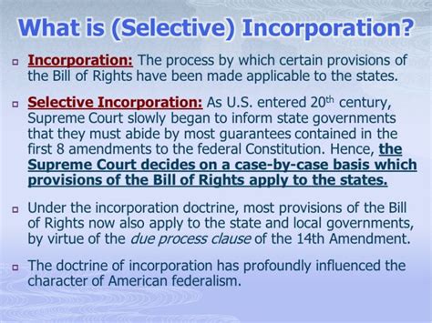 Selective Incorporation Definition