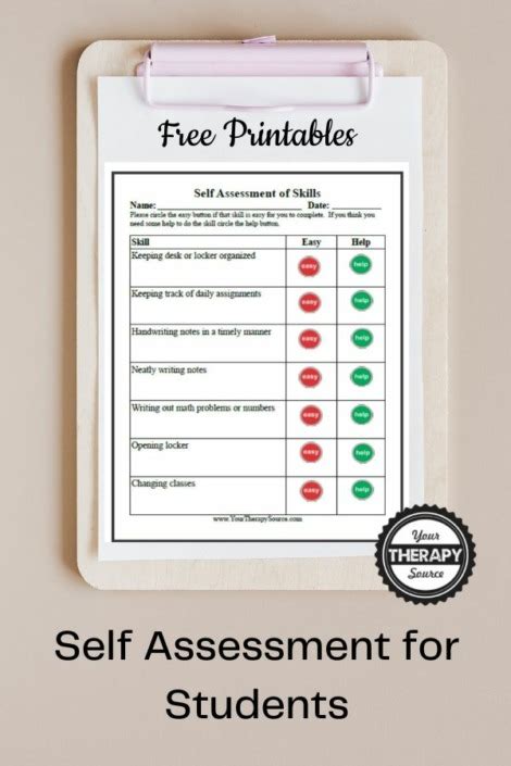 Self Assessment Tool For Students