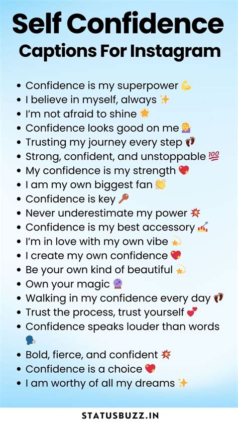 Self Confidence Captions