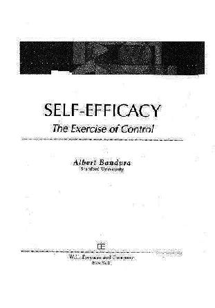self efficacy the exercise of control 1997 pdf