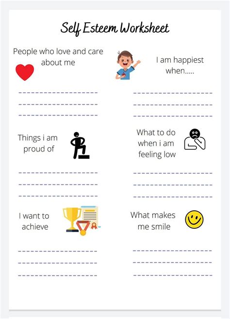 Self Esteem Worksheet