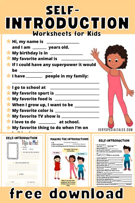 Self Introduction For Kids Worksheets Amp Activities Printable Kindergarten Introduction - Kindergarten Introduction