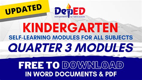 Self Learning Modules In Kindergarten Free Download Quarter Mde Pre Kindergarten 2020 Worksheet - Mde Pre Kindergarten 2020 Worksheet