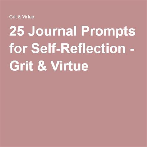 Self Reflection Is A Virtue