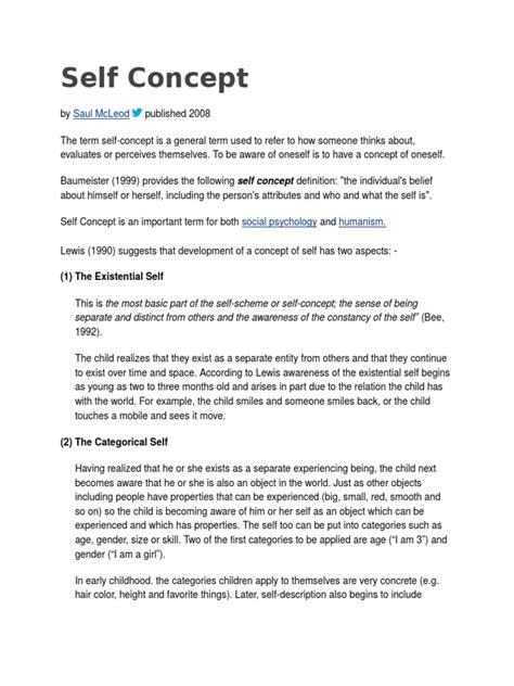 Full Download Self Concept Paper 