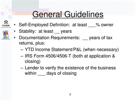 Read Self Employed Underwriting Guidelines 