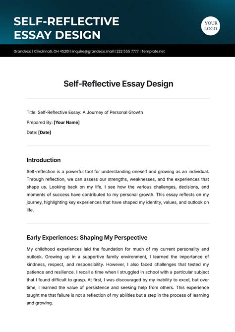 Download Self Reflective Journal Essay 