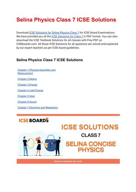 Selina Physics Class 7