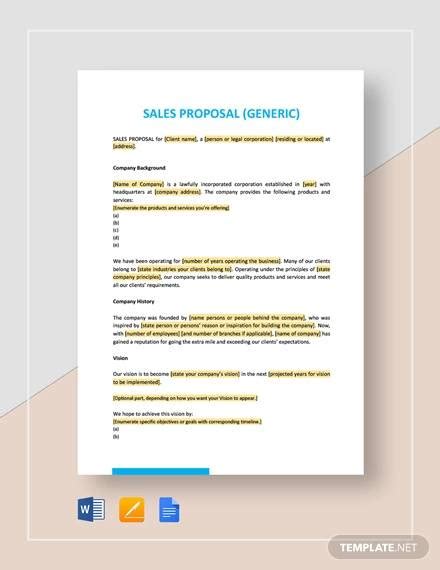 Selling Proposal Template