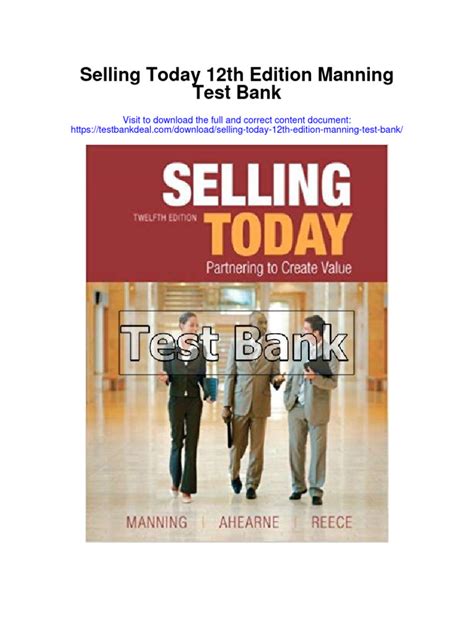 Read Online Selling Today 12Th Edition Test Bank 