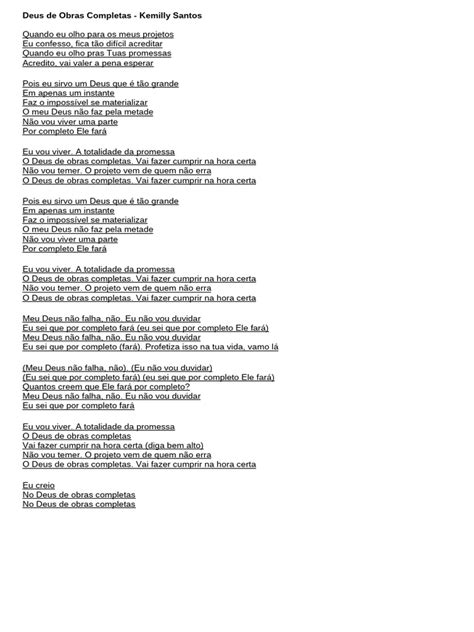 Sem Deus Não Da Letra