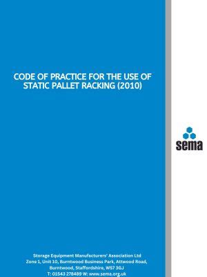 Read Online Sema Code Of Practice Static Racking 