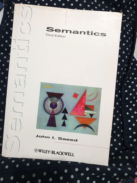 Semantics John Saeed Third Edition