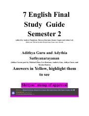 Semester Two Final Study Guide Us History