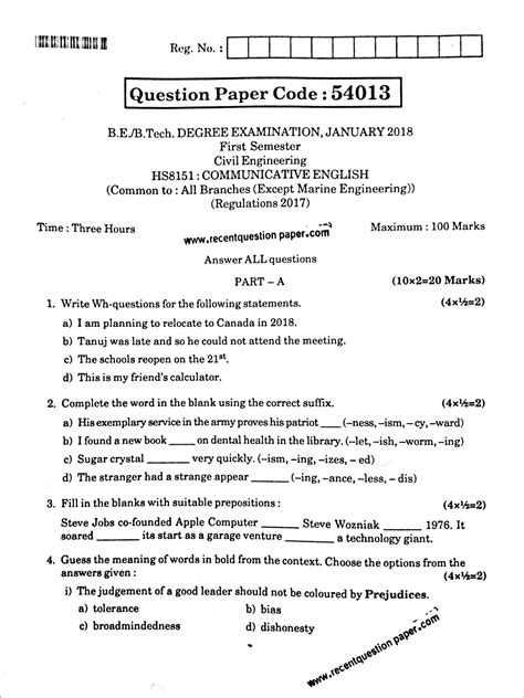 Full Download Semester English Question Paper 2010 