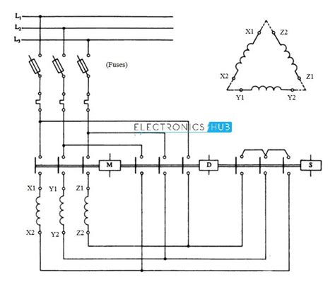 Semi Automatic Star Delta Starter Diagram