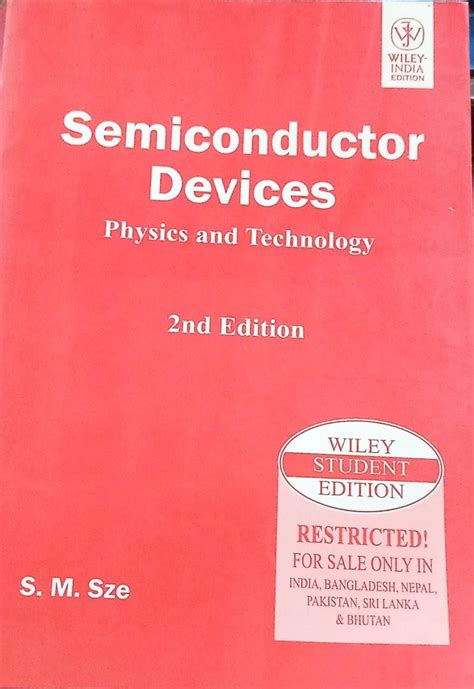 Semiconductor Devices Physics Technology 2nd Edition