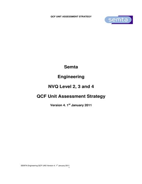 Full Download Semta Engineering Nvq Level 2 3 And 4 Qcf Unit Assessment 