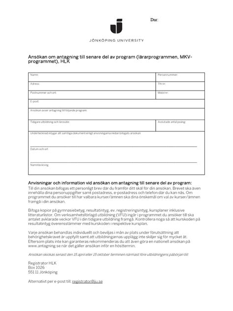 senare del av program liu