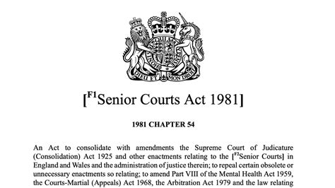 Senior Courts Act
