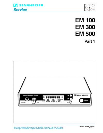 Full Download Sennheiser Em100 User Guide 