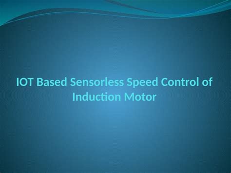 Sensor Less Speed Control Of Pmsm Using Svpwm Technique