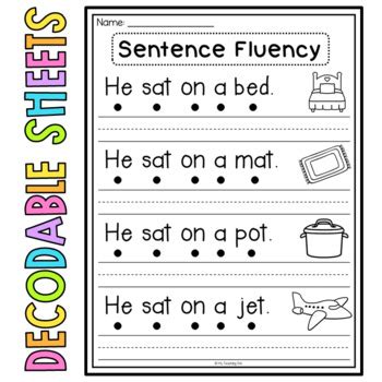 Sentence Fluency Worksheets Kindergarten Reading By My Teaching Sentence Fluency Worksheet - Sentence Fluency Worksheet