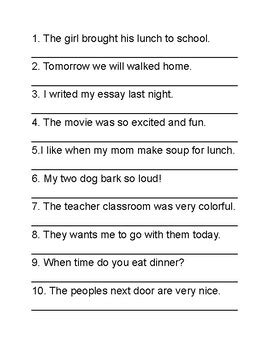 Sentence Revision Teaching Resources Tpt Sentence Revision Worksheet - Sentence Revision Worksheet