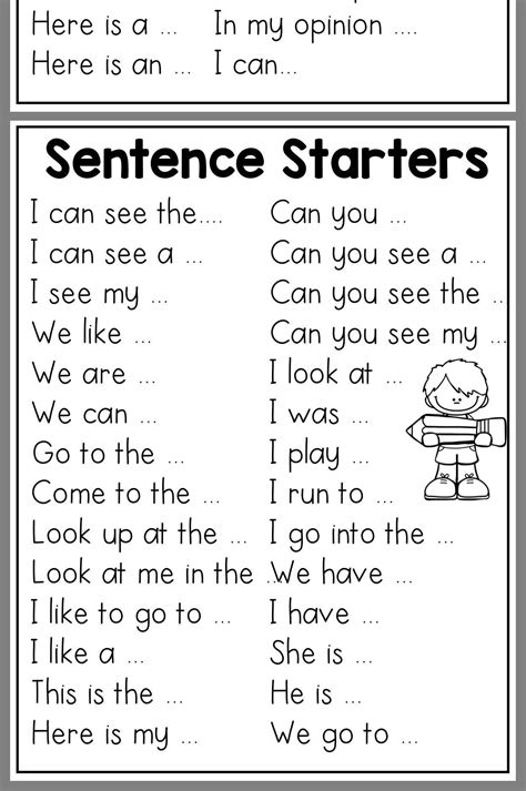 Sentence Starters For First Grade Teaching Resources Tpt Sentence Starters For 1st Graders - Sentence Starters For 1st Graders