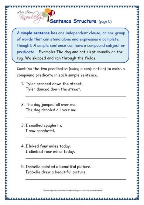 Sentence Structure Worksheets 7th Grade   Sentence Structure Worksheets Reading Worksheets Spelling Grammar - Sentence Structure Worksheets 7th Grade
