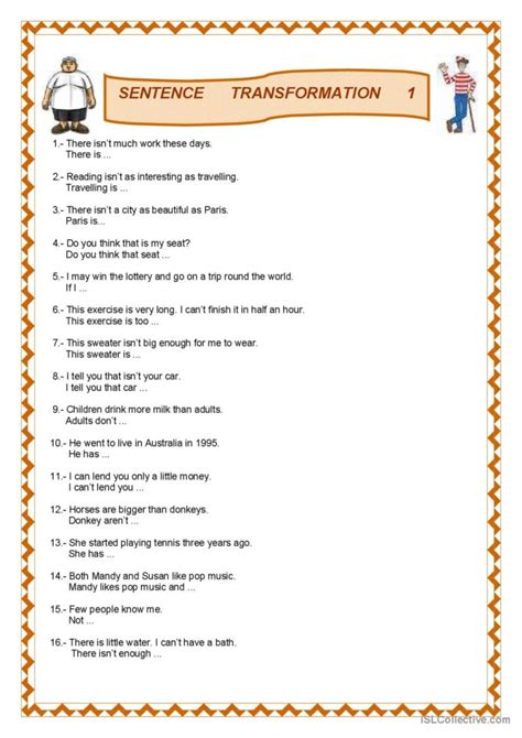 Sentence Transformation Exercises For Class 11 Cbse With Combining Sentences Exercises With Answers - Combining Sentences Exercises With Answers