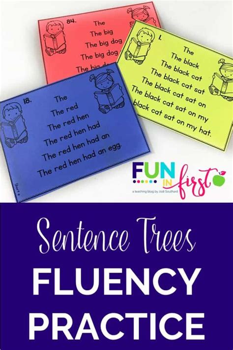 Sentence Trees Reading Fluency Fun In First Reading Sentences For Fluency - Reading Sentences For Fluency