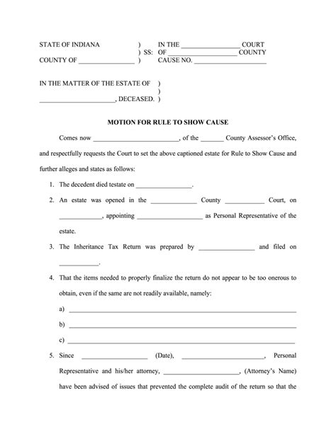 Read Sentence Modification Form Indiana Example 