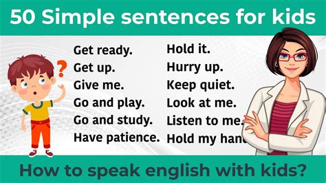 Sentences For Kids In English Speak English With List Of Simple Sentences For Kids - List Of Simple Sentences For Kids