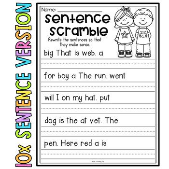 Sentences For Kindergarten Literacy Centers And Guided Reading Simple Sentences For Kindergarten To Read - Simple Sentences For Kindergarten To Read