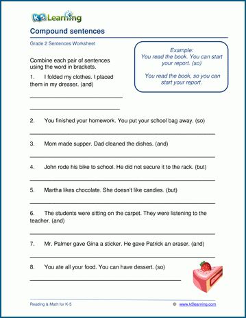 Sentences Worksheets K5 Learning List Of Simple Sentences For Kids - List Of Simple Sentences For Kids